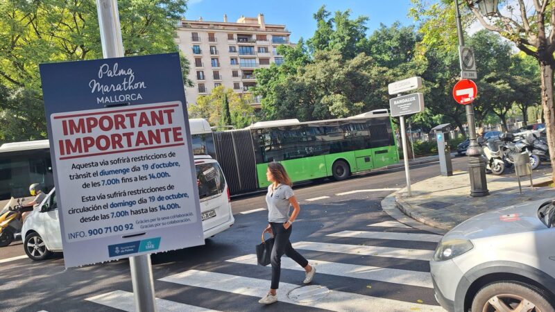 Große Teile des Zentrums dicht: Diese Straßen werden wegen des Marathons in Palma gesperrt sein