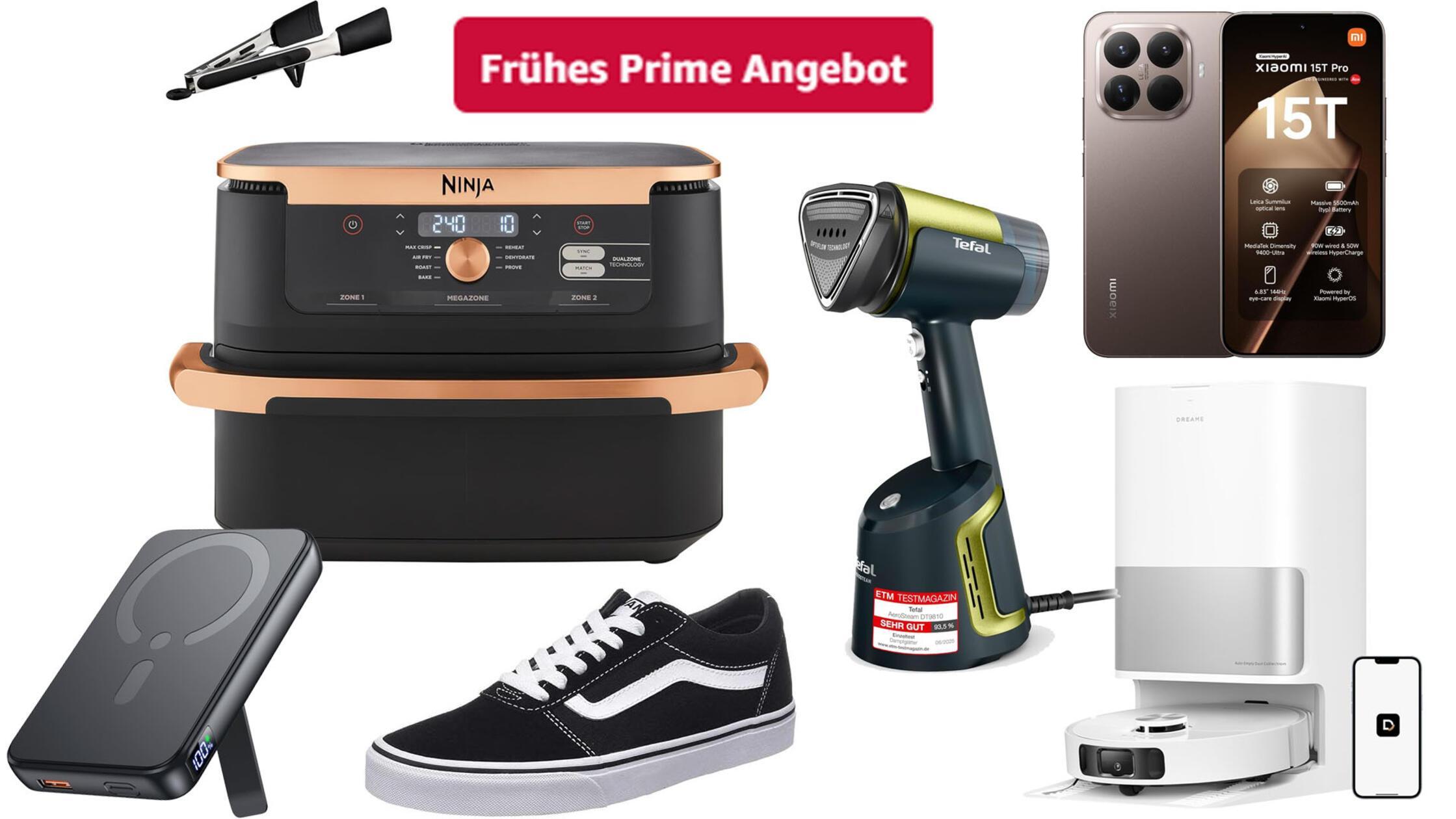 Amazon senkt Preise bis 82%: Saugroboter, Heißluftfritteuse, Smartphone, Sneaker – frühe Prime Deals