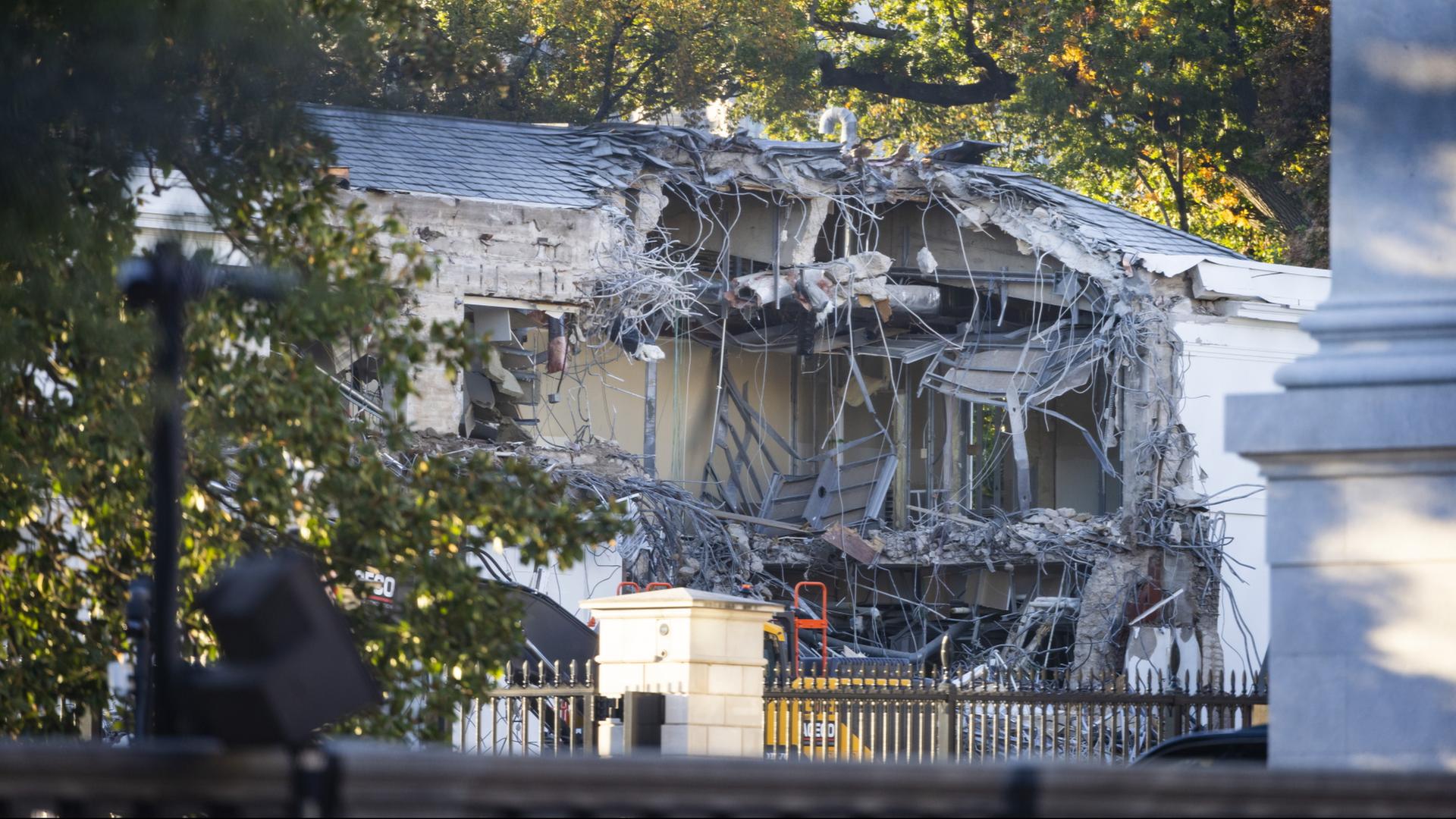 Abrissarbeiten am Weißen Haus für neuen Ballsaal
