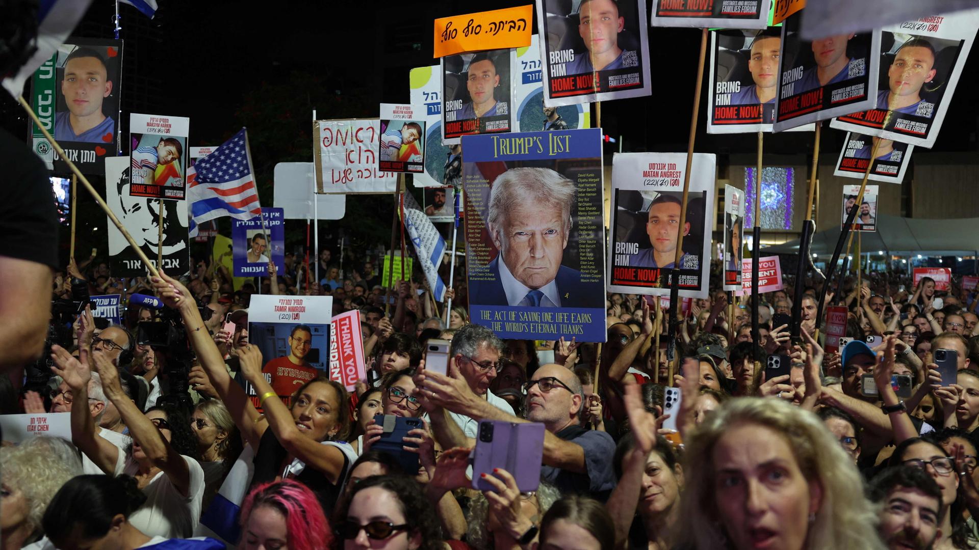 Jubel für Trump, Pfiffe für Netanjahu in Tel Aviv