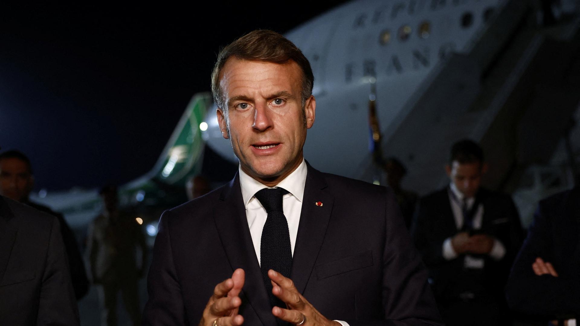 Nahost-Liveblog: ++ Macron warnt vor weiterer Gefahr durch Hamas ++