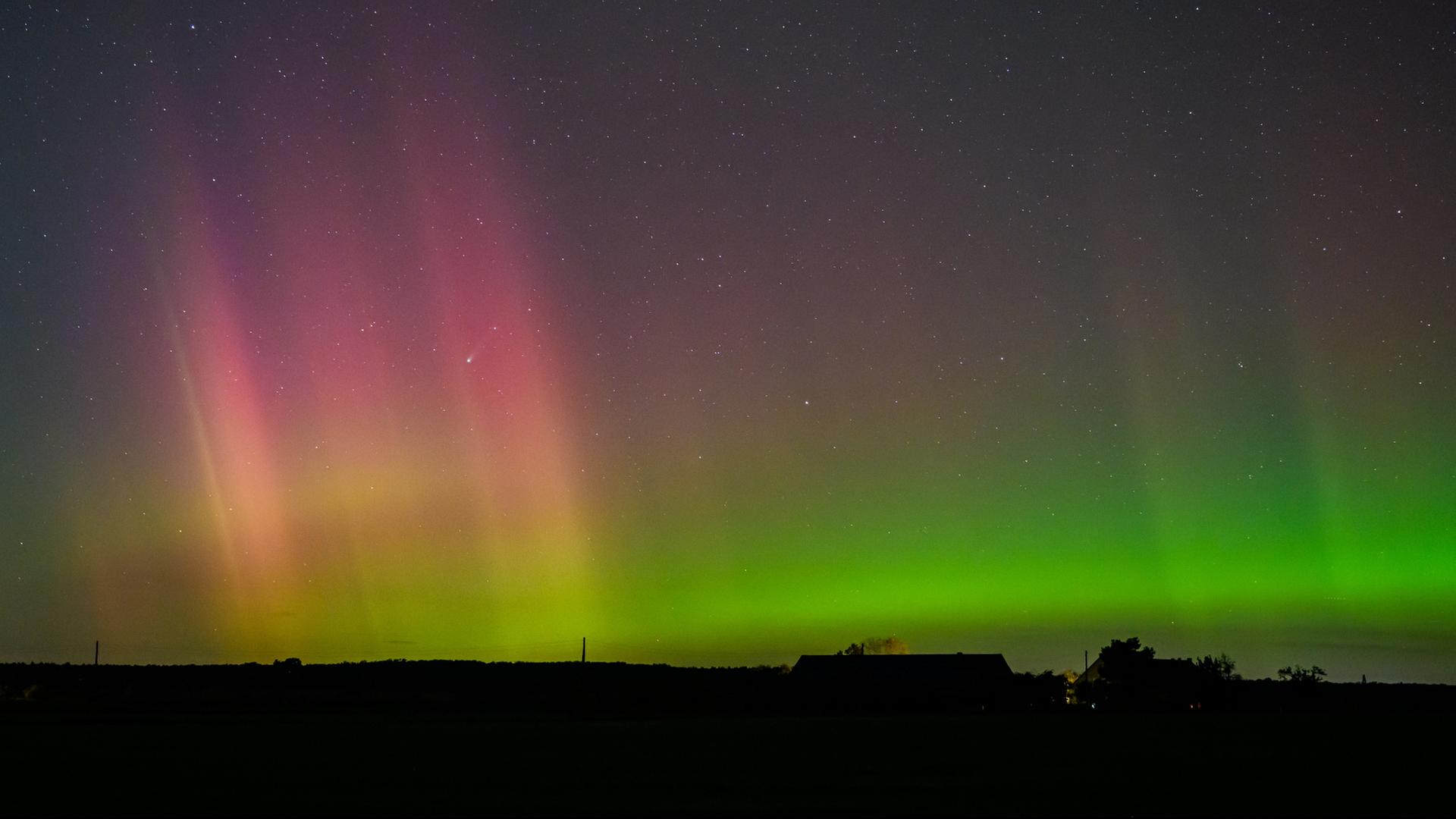 Polarlichter im Norden und Osten Deutschlands gut zu sehen