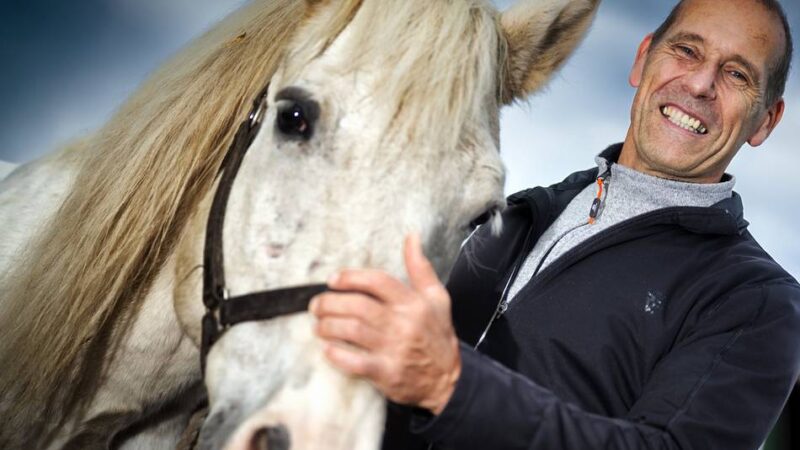 Für den großen Umzug in Monheim: Peter Lohmann findet sein Martins-Pferd in Düsseldorf-Itter wieder