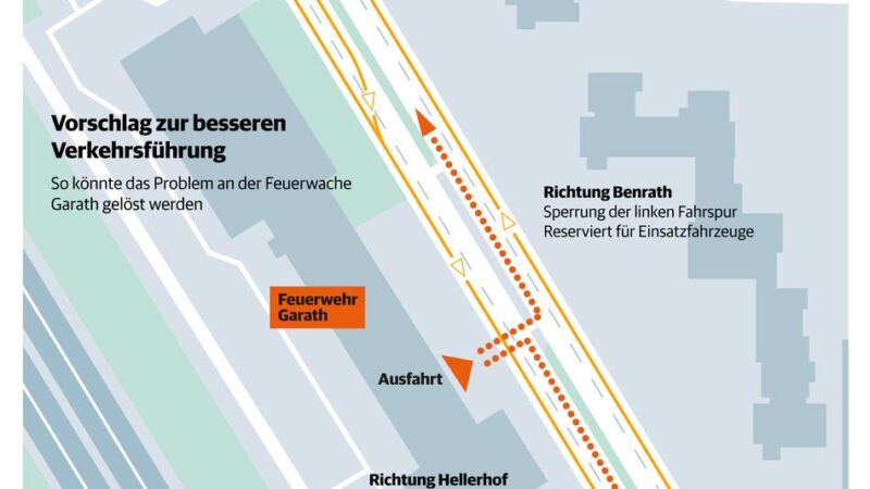 Sperrung der A59 in Düsseldorf: Stadt prüft Ideen, wie die Feuerwehr nicht im Pendler-Stau steht
