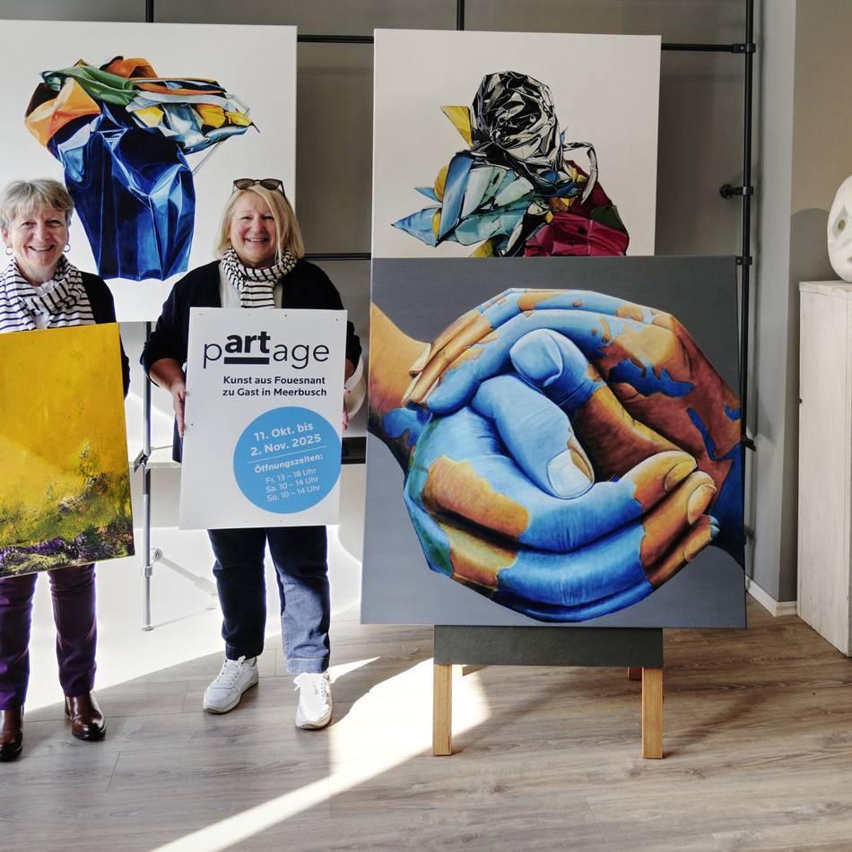 Bilder aus Meerbusch und Fouesnant: Französinnen versteigern Kunst für den guten Zweck