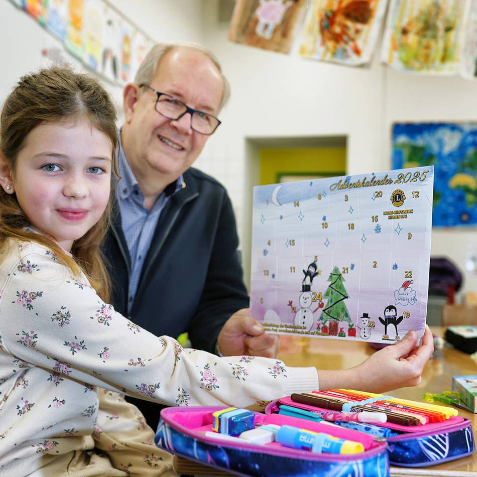 Service-Club hat Gewinne in Rekordhöhe organisiert: Lions-Adventskalender soll Hildener Schüler stärken