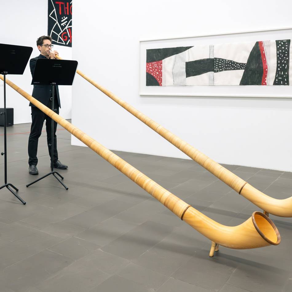 Wandelkonzert der Duisburger Philharmoniker: Moderne Kunst mit Alphörnern