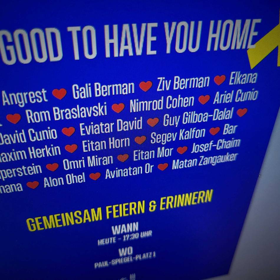 Heute Abend vor der Synagoge: Jüdische Gemeinde Düsseldorf feiert Freilassung israelischer Geiseln