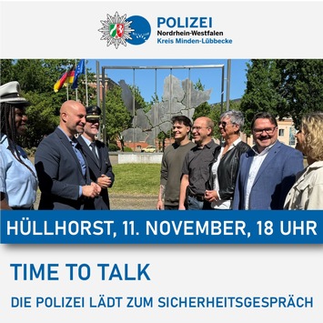 POL-MI: Time to Talk – Die Polizei lädt zum Sicherheitsgespräch
