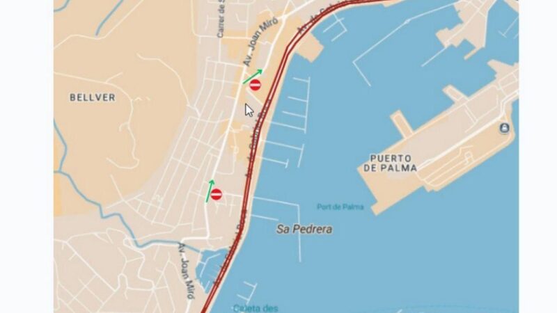 Achtung Autofahrer: Hauptverkehrsachse in Palma an diesem Wochenende gesperrt