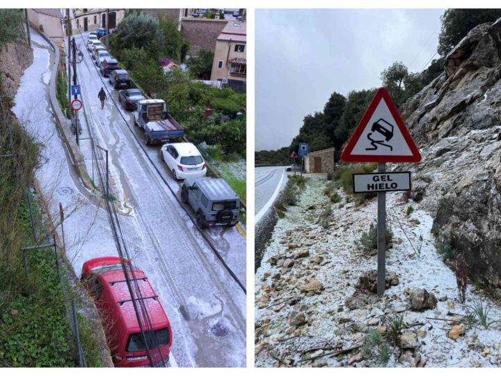 Regen, Schnee, Hagel und starker Nordwind: Kaltfront fegt mit Macht über Mallorca hinweg