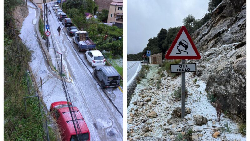 Regen, Schnee, Hagel und heftiger Nordwind: Kaltfront fegt mit Macht über Mallorca hinweg