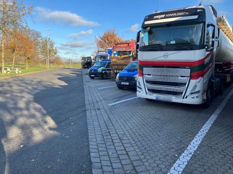 POL-ROW: ++ A1-Kontrollen: Polizei nimmt gewerblichen Güterverkehr ins Visier ++