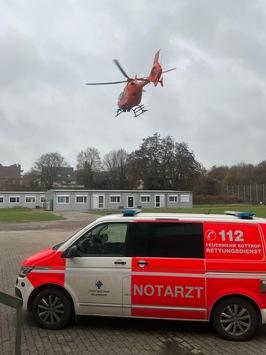 FW-BOT: Verkehrsunfall auf der Horster Straße – Rettungshubschrauber im Einsatz