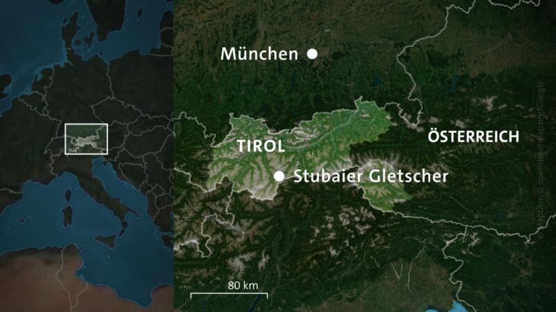 Acht Wintersportler aus Lawine auf Tiroler Gletscher gerettet