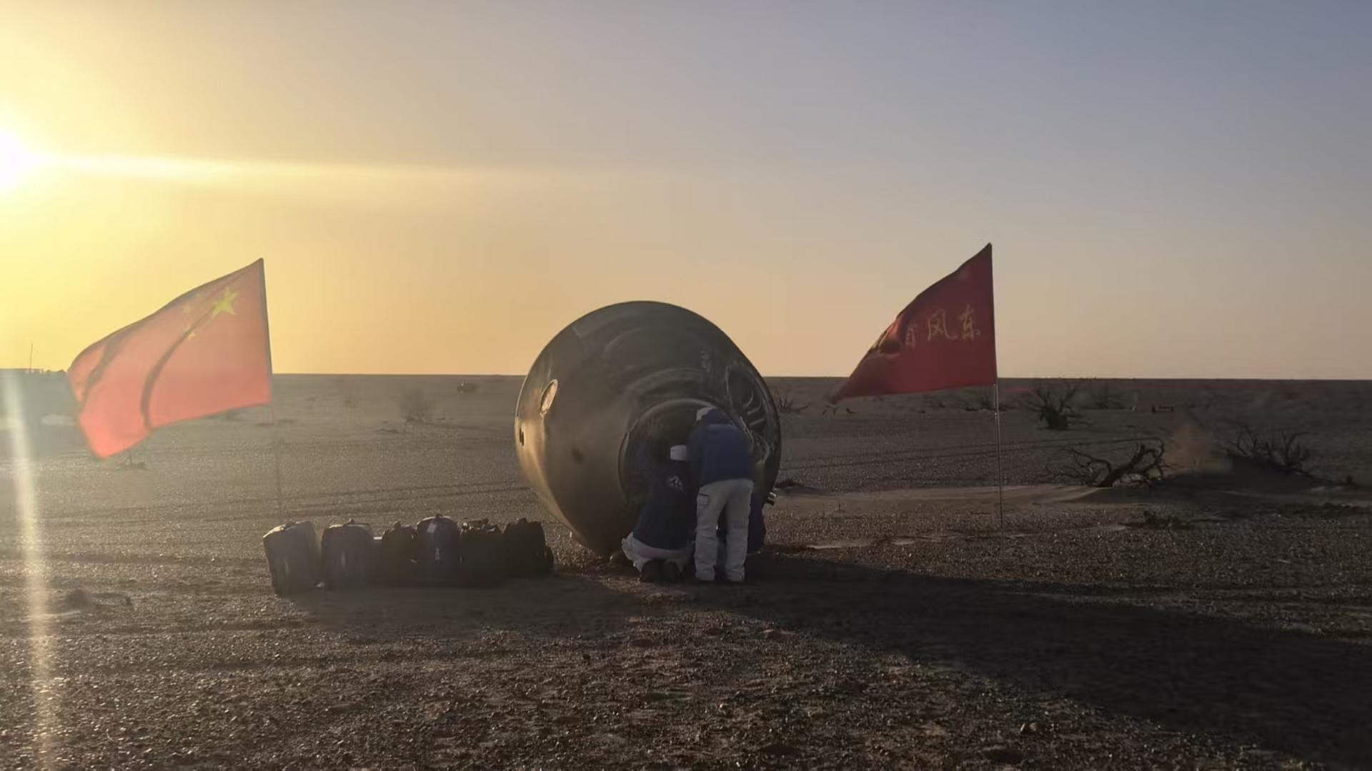 Gestrandete chinesische Raumfahrer zurück auf der Erde