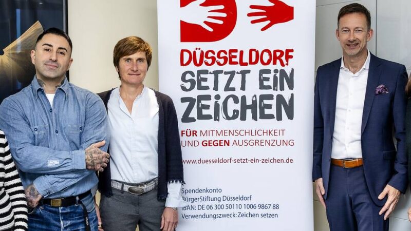 Neue Botschafter für „Düsseldorf setzt ein Zeichen“: Broilers-Frontmann Sammy Amara sammelt Spenden für Bedürftige