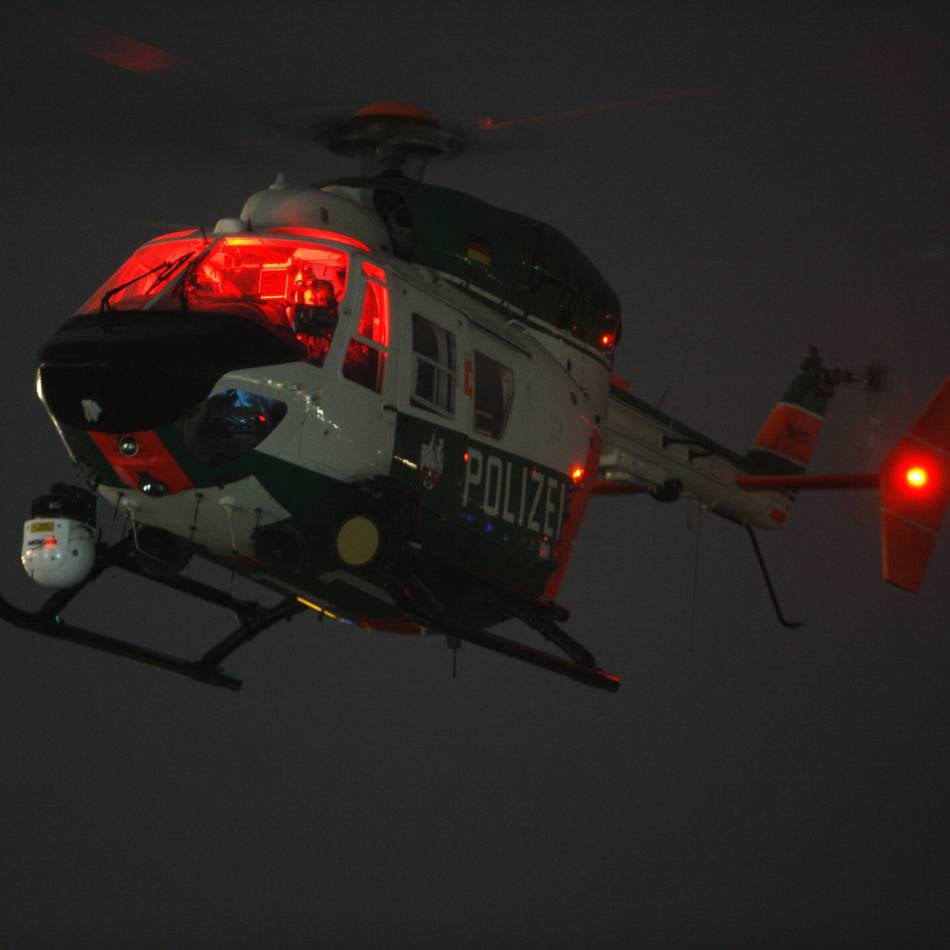 Mutmaßlicher Täter wird gefasst: Einbruchserie
in Hösel: Hubschrauber 
im Einsatz