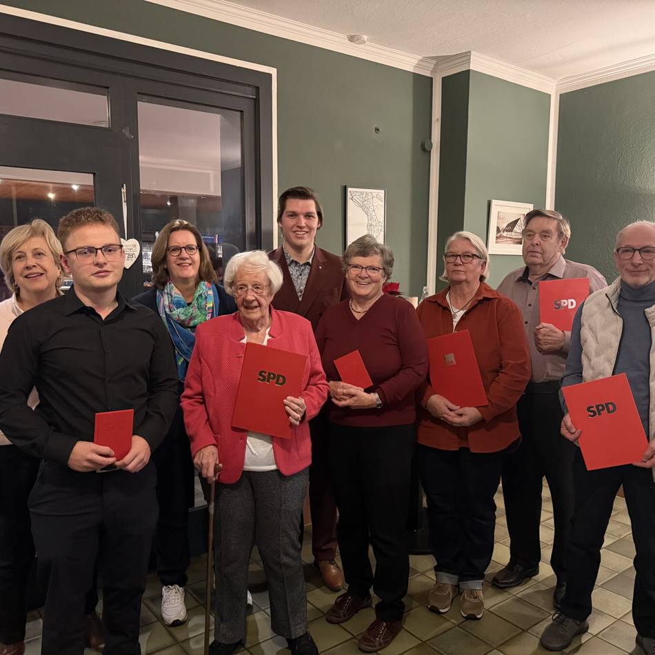 Politik in Heiligenhaus: SPD-Ortsverein Heiligenhaus ehrt seine Jubilare