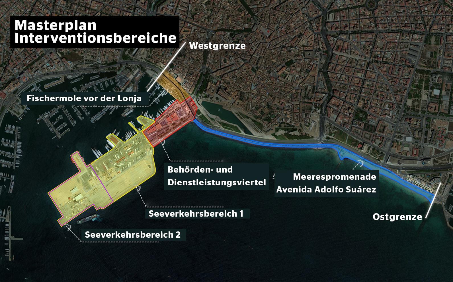 Grünflächen, Wege, Zäune weg: Wie Palmas Hafen sich neu erfindet