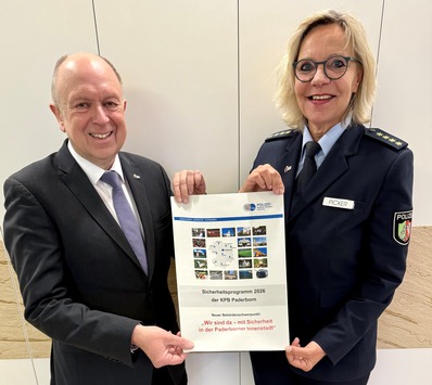 POL-PB: Behördenschwerpunkt der Polizei Paderborn für das Jahr 2026: „Wir sind da – mit Sicherheit in der Paderborner Innenstadt“