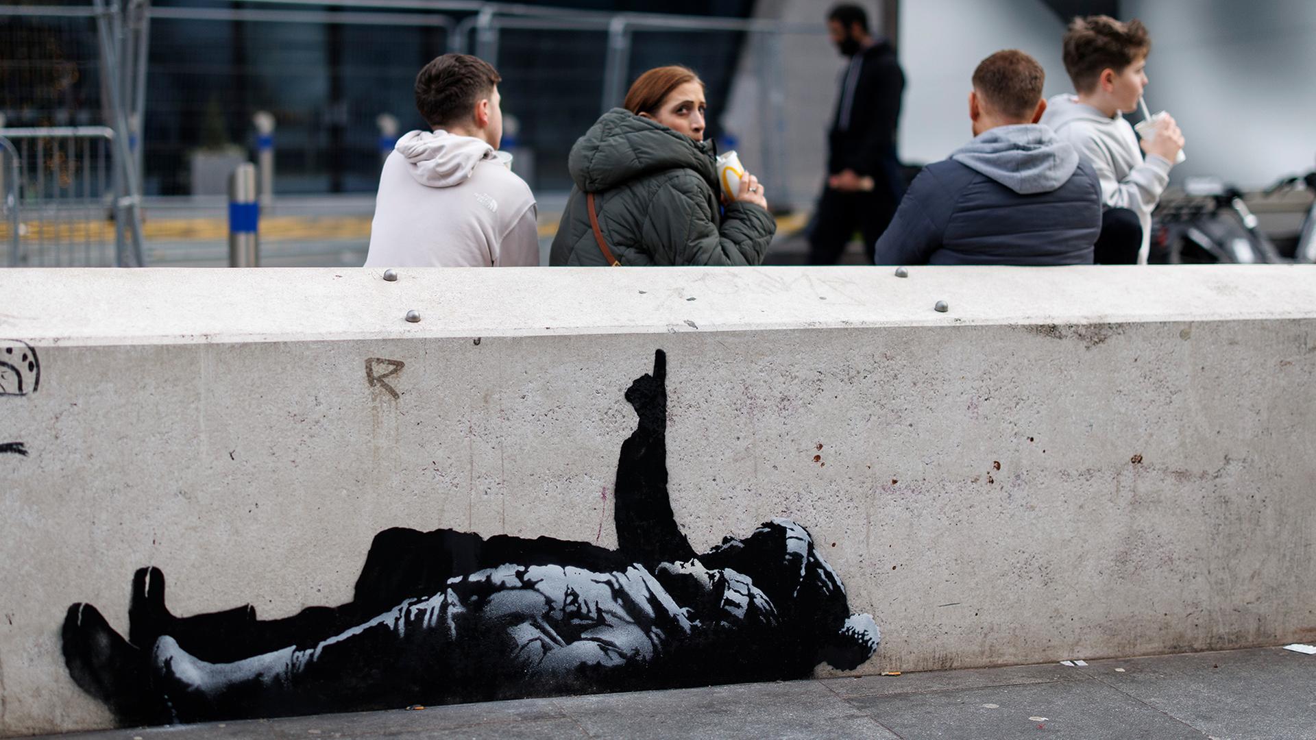 Wandgemälde in London: Eine Botschaft von Banksy?