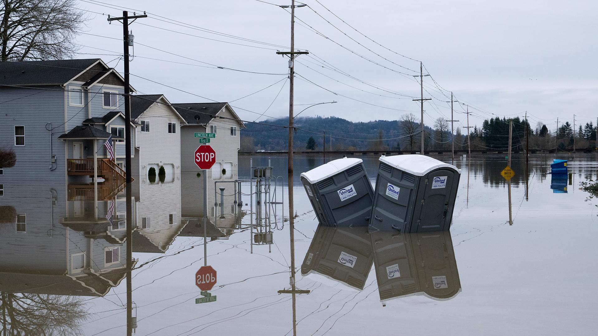 Schwere Überschwemmungen im US-Bundesstaat Washington