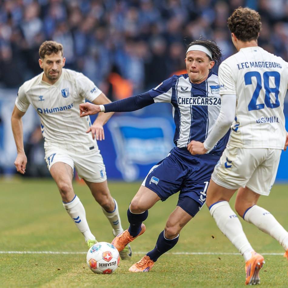 2. Bundesliga am Sonntag: Hertha patzt gegen Magdeburg, kein Sieger im turbulenten Frankenderby