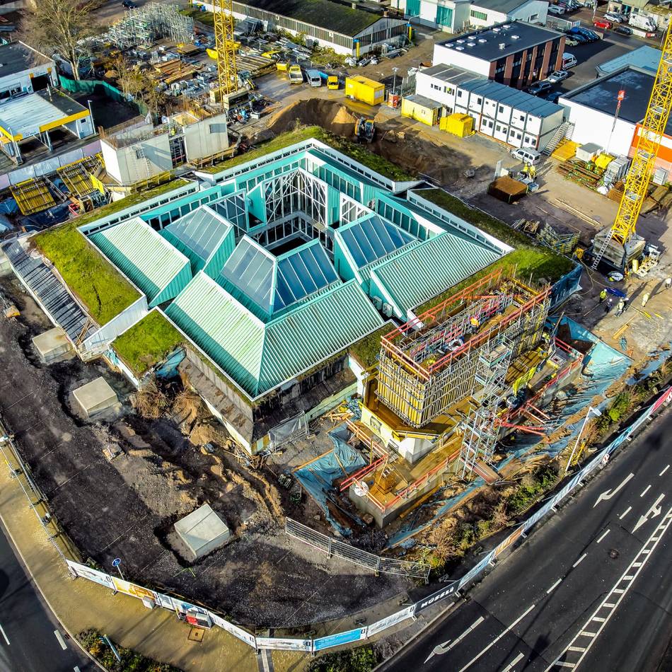 Bauwerk in Monheim: Die Mack-Pyramide wird zu Ende gebaut