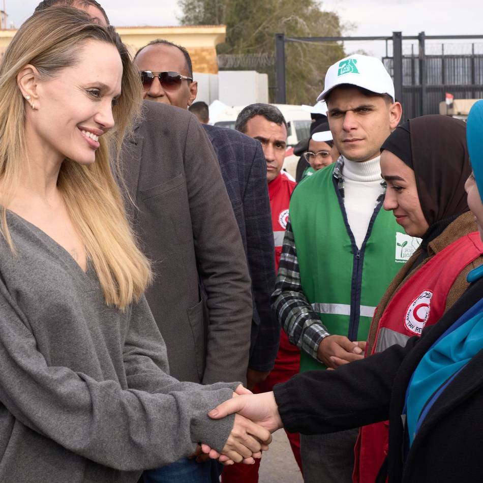 Besuch bei Helfern: Angelina Jolie besucht Grenzübergang nach Gaza
